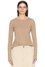 The Row Juhi Top in Beige & Light Beige Stripe | FWRD