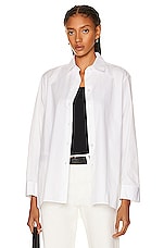 The Row Sisilia Shirt in Optic White, view 1, click to view large image.