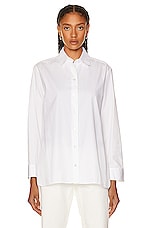 The Row Sisilia Shirt in Optic White, view 2, click to view large image.