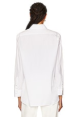The Row Sisilia Shirt in Optic White, view 4, click to view large image.