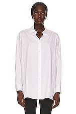 The Row Luka Shirt in Optic White, view 1, click to view large image.