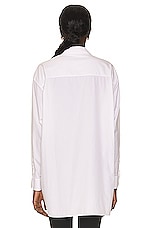 The Row Luka Shirt in Optic White, view 3, click to view large image.