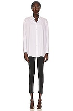 The Row Luka Shirt in Optic White, view 4, click to view large image.