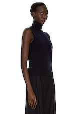 The Row Piita Top in Dark Navy, view 2, click to view large image.