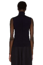 The Row Piita Top in Dark Navy, view 3, click to view large image.