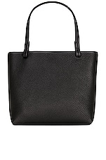 The Row Small Park Tote Shopper Bag in Black PLD, view 3, click to view large image.