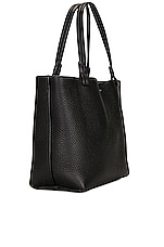 The Row Small Park Tote Shopper Bag in Black PLD, view 4, click to view large image.