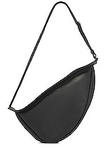 The Row Large Slouchy Banana Bag in Black PLD, view 1, click to view large image.