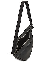 The Row Large Slouchy Banana Bag in Black PLD, view 5, click to view large image.