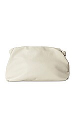 The Row Bourse Grain Leather Clutch in Ivory, view 2, click to view large image.