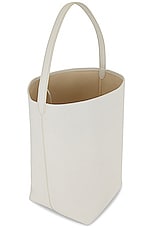 The Row Large Park Tote Bag in Ivory, view 5, click to view large image.