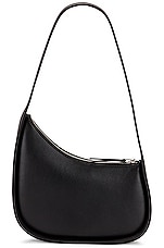 The Row Leather Half Moon Bag in Black, view 1, click to view large image.