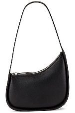 The Row Leather Half Moon Bag in Black, view 3, click to view large image.