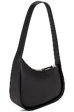 The Row Leather Half Moon Bag in Black, view 4, click to view large image.