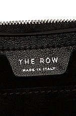 The Row Small Everyday Grain Leather Shoulder Bag in Black, view 6, click to view large image.