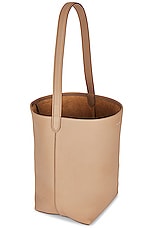 The Row Medium North South Park Tote in Dark Taupe, view 5, click to view large image.