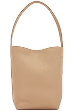 The Row Small North South Park Tote in Dark Taupe, view 3, click to view large image.