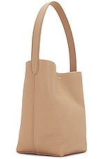 The Row Small North South Park Tote in Dark Taupe, view 4, click to view large image.