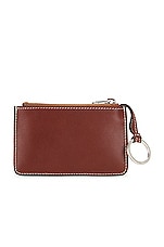 The Row Zipped Keychain Pouch in Cherry Wood PLD, view 2, click to view large image.