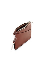 The Row Zipped Keychain Pouch in Cherry Wood PLD, view 4, click to view large image.