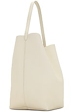 The Row Large North South Park Tote in Ivory, view 4, click to view large image.