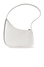 The Row Leather Half Moon Bag in Ivory, view 1, click to view large image.