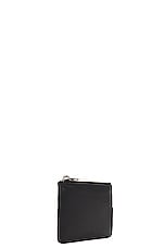 The Row Zipped Keychain Pouch in Black PLD, view 3, click to view large image.