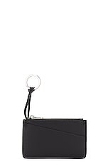 The Row Zipped Keychain Pouch in Black PLD, view 5, click to view large image.