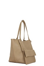 The Row Park Three Tote Bag in Light Taupe Pld, view 4, click to view large image.