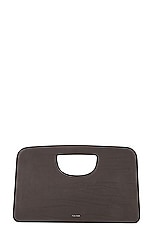 The Row Ew Austin Top Handle Bag in Dark Brown PLD, view 1, click to view large image.