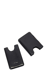 The Row Boxy Card Case in Black, view 4, click to view large image.
