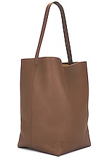 The Row Large N/S Park Tote Bag in Dark Olive PLD, view 4, click to view large image.