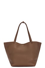 The Row Park Tote Three Bag in Dark Olive PLD, view 1, click to view large image.