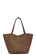 The Row Park Tote Three Bag in Dark Olive PLD, view 2, click to view large image.