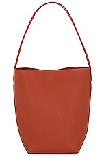 The Row Small N/S Park Tote Bag in Rust Pld, view 3, click to view large image.