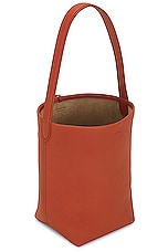 The Row Small N/S Park Tote Bag in Rust Pld, view 5, click to view large image.