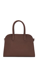 The Row Soft Margaux 10 Bag in Dark Mocha, view 3, click to view large image.