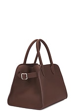 The Row Soft Margaux 10 Bag in Dark Mocha, view 4, click to view large image.