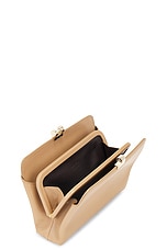 The Row Amazon Clutch in Warm Chestnut Light Gold, view 5, click to view large image.