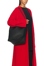 The Row Large N/S Tote Hook Bag in Black ANG, view 2, click to view large image.