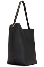 The Row Large N/S Tote Hook Bag in Black ANG, view 4, click to view large image.