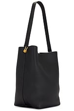 The Row Medium NS Tote Hook Bag in Black ANG, view 4, click to view large image.