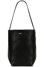 The Row Medium North South Park Tote Bag in Black PLD, view 1, click to view large image.