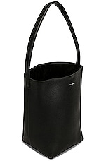 The Row Medium North South Park Tote Bag in Black PLD, view 5, click to view large image.