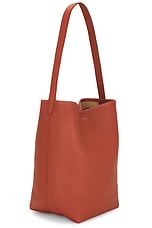 The Row Medium N/S Park Tote Bag in Rust PLD, view 4, click to view large image.