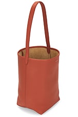 The Row Medium N/S Park Tote Bag in Rust PLD, view 5, click to view large image.