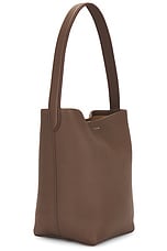 The Row Small N/S Park Tote Bag in Dark Olive PLD, view 4, click to view large image.