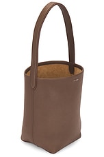 The Row Small N/S Park Tote Bag in Dark Olive PLD, view 5, click to view large image.