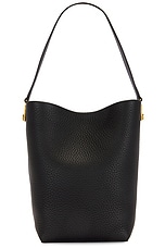 The Row Small NS Tote Hook Bag in Black ANG, view 3, click to view large image.