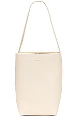 The Row Medium North South Park Tote Bag in Ivory PLD, view 1, click to view large image.